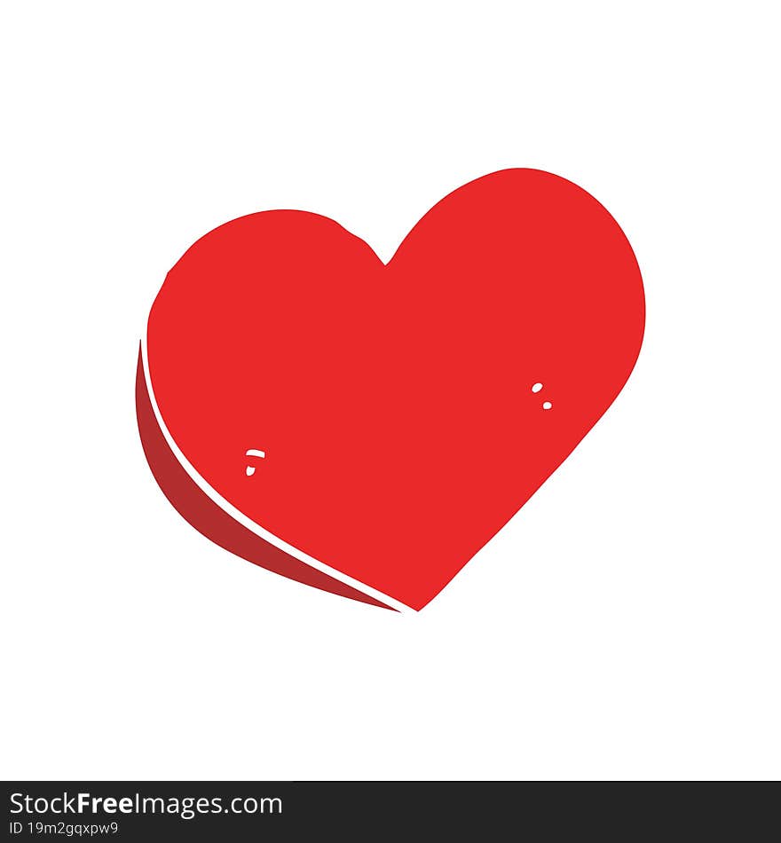 flat color style cartoon love heart