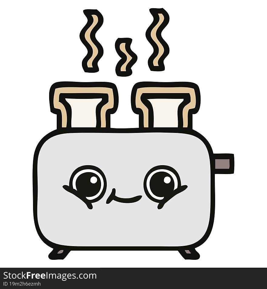 Cute Cartoon Of A Toaster