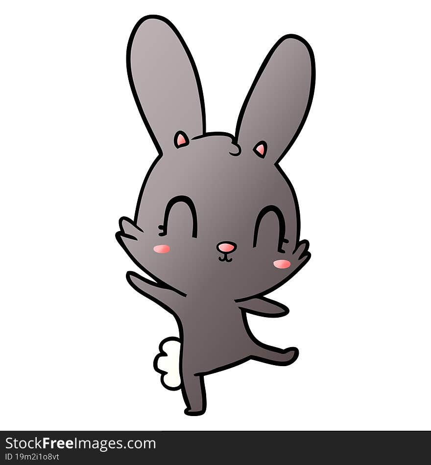 cute cartoon rabbit dancing. cute cartoon rabbit dancing