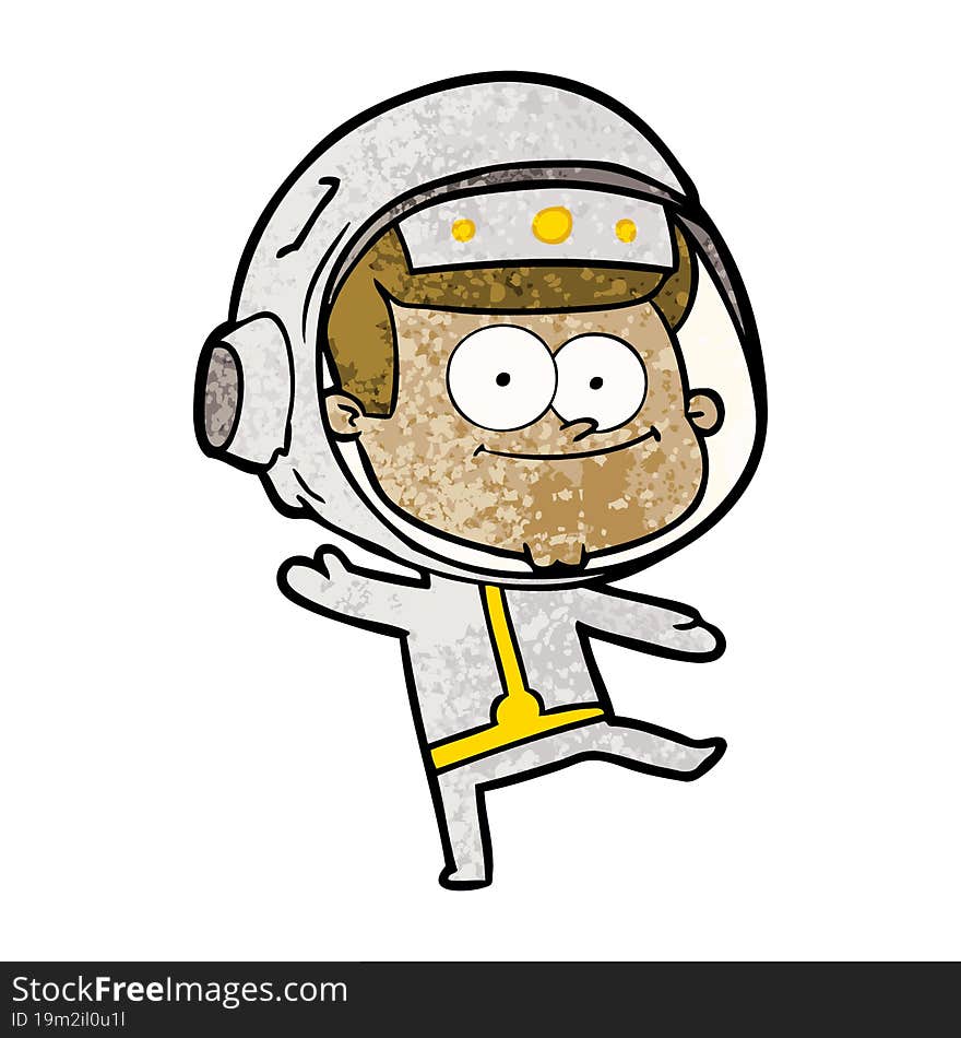 happy astronaut cartoon. happy astronaut cartoon