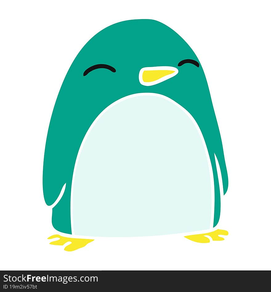 hand drawn cartoon doodle of a cute penguin