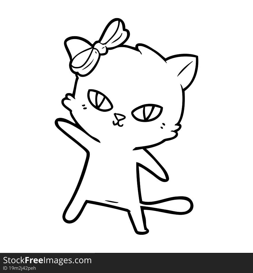 cute cartoon cat. cute cartoon cat