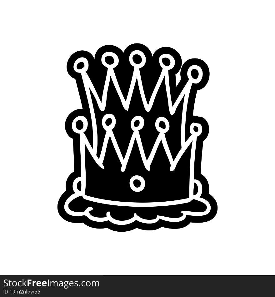 cartoon icon drawing of two crowns