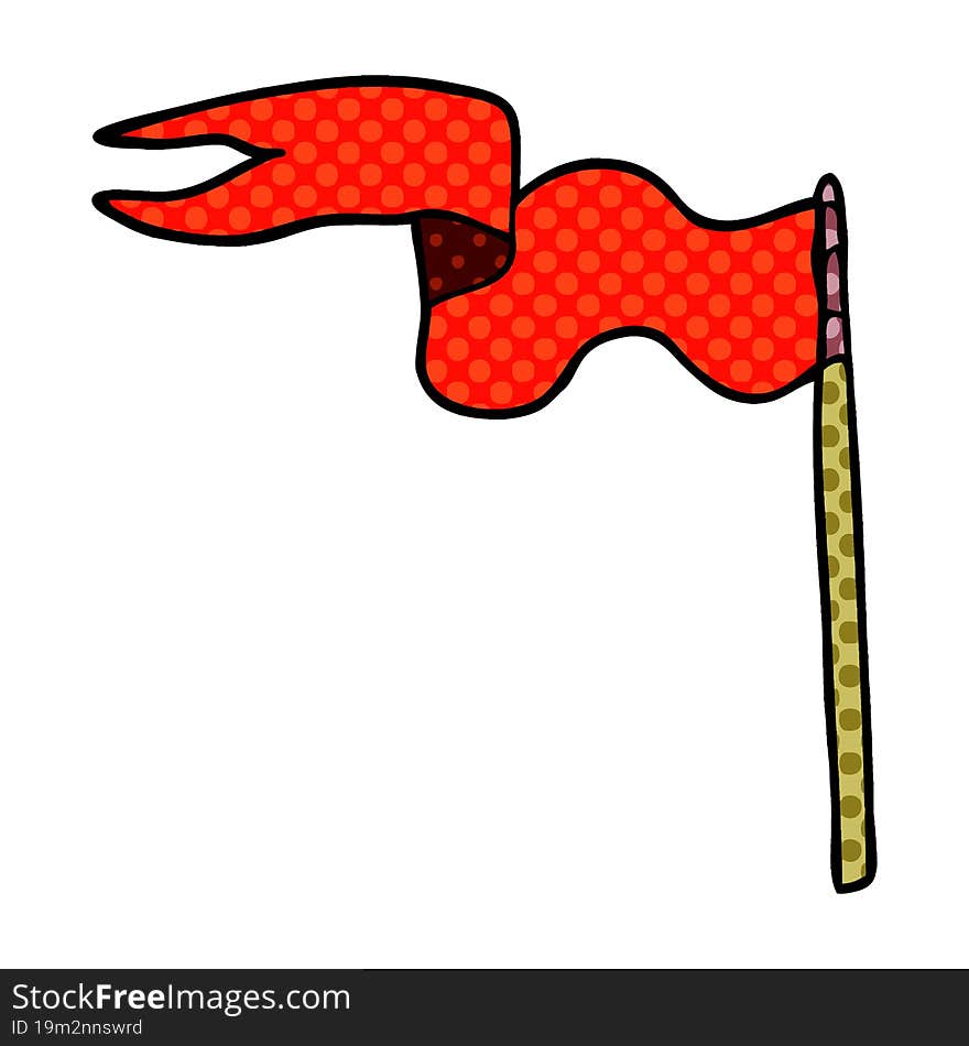 cartoon doodle flag