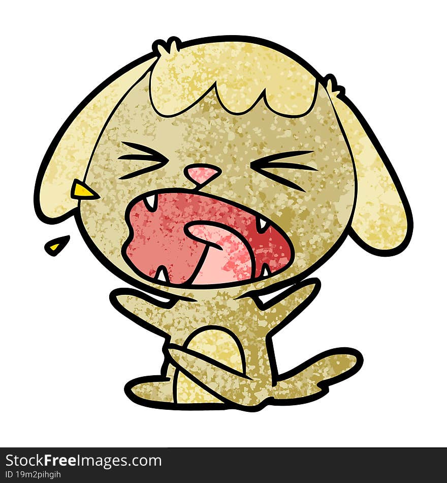 cute cartoon dog barking. cute cartoon dog barking