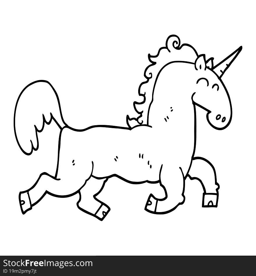 cartoon unicorn