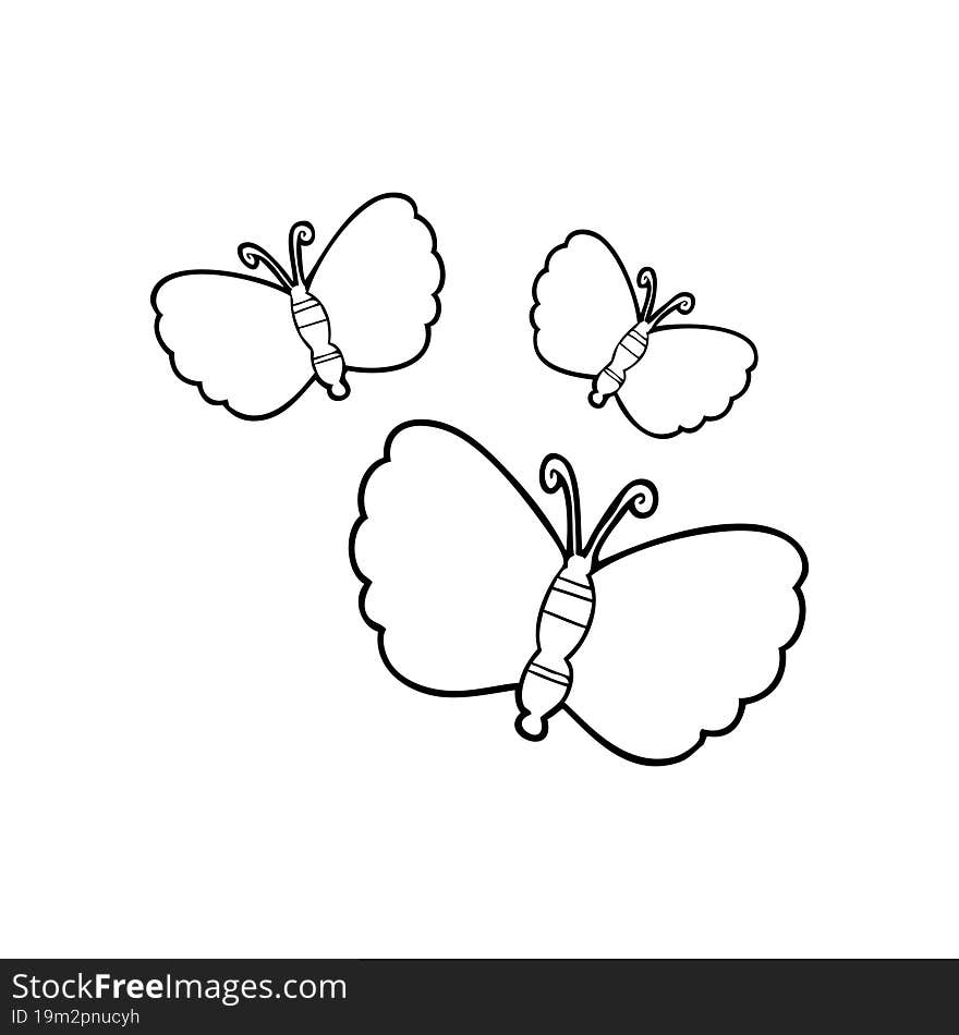 cartoon butterflies. cartoon butterflies