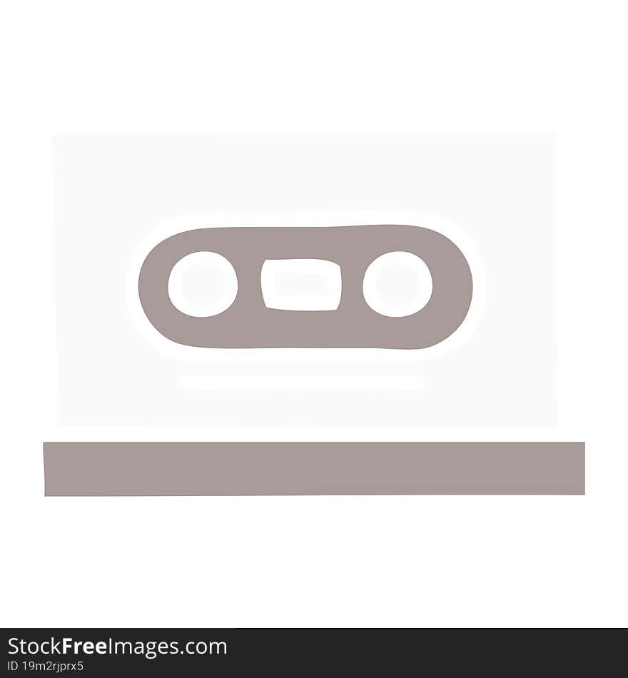 Flat Color Retro Cartoon Retro Cassette