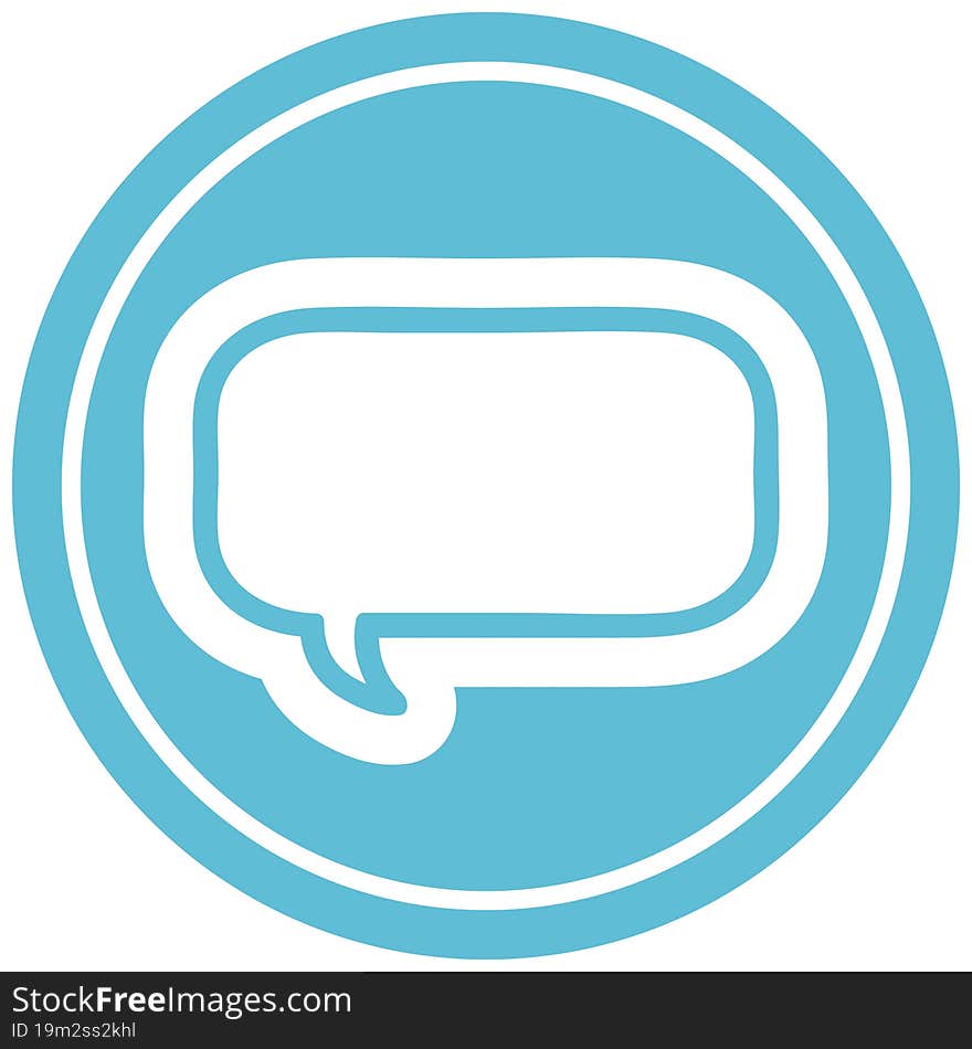 speech bubble circular icon