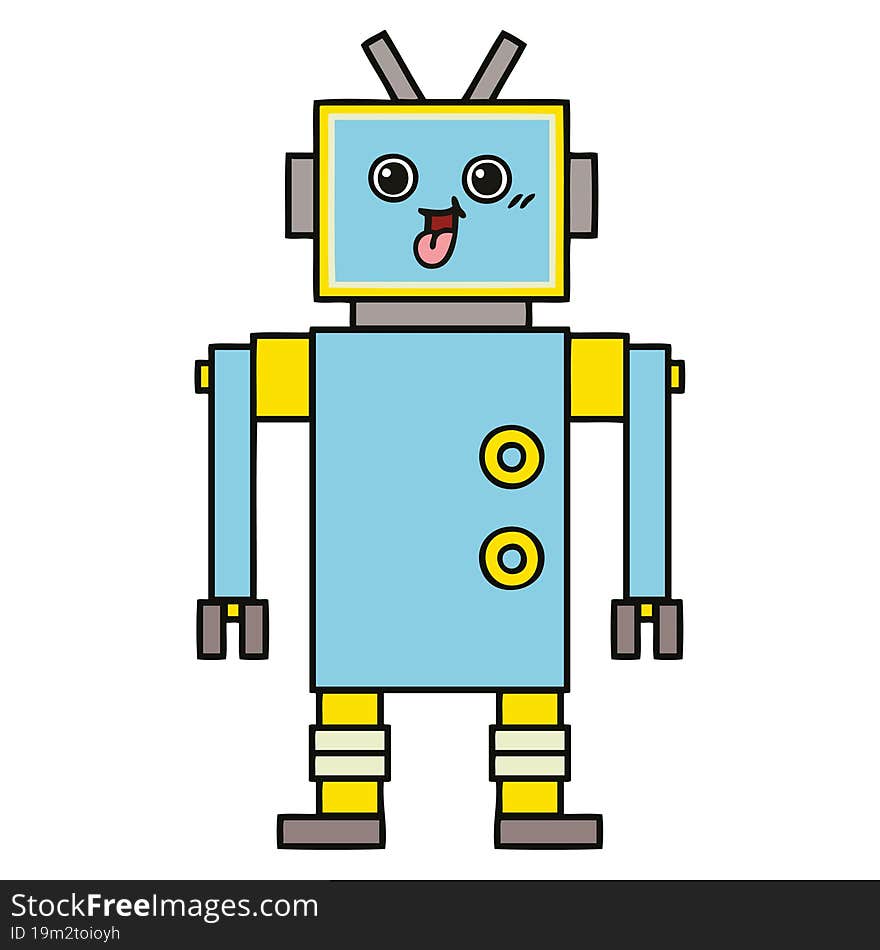 cute cartoon of a robot. cute cartoon of a robot