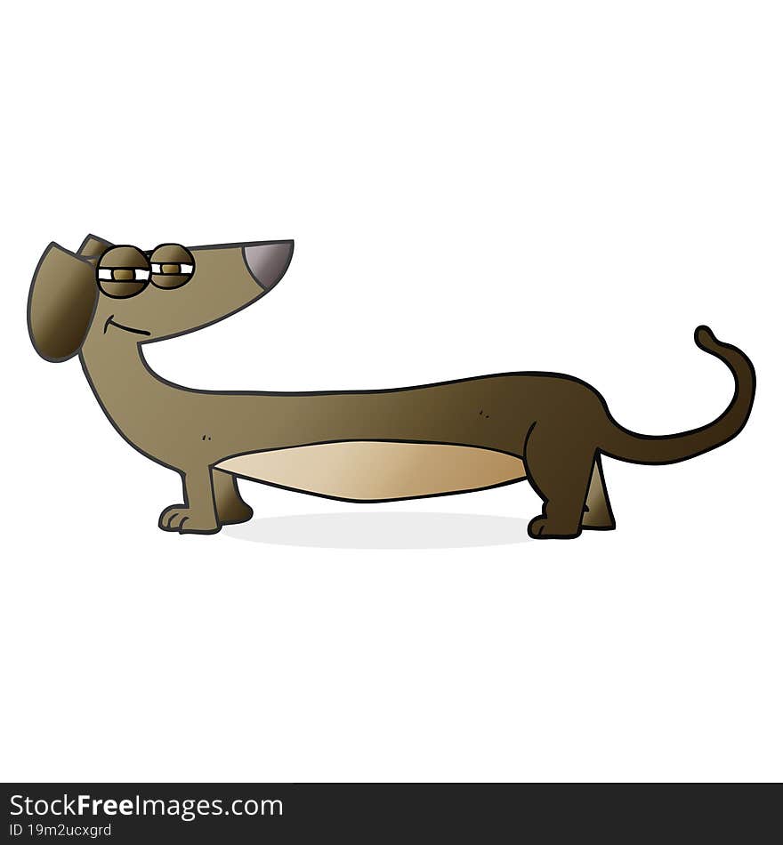 Cartoon Dachshund