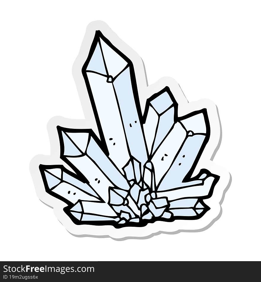 Sticker Of A Cartoon Crystals