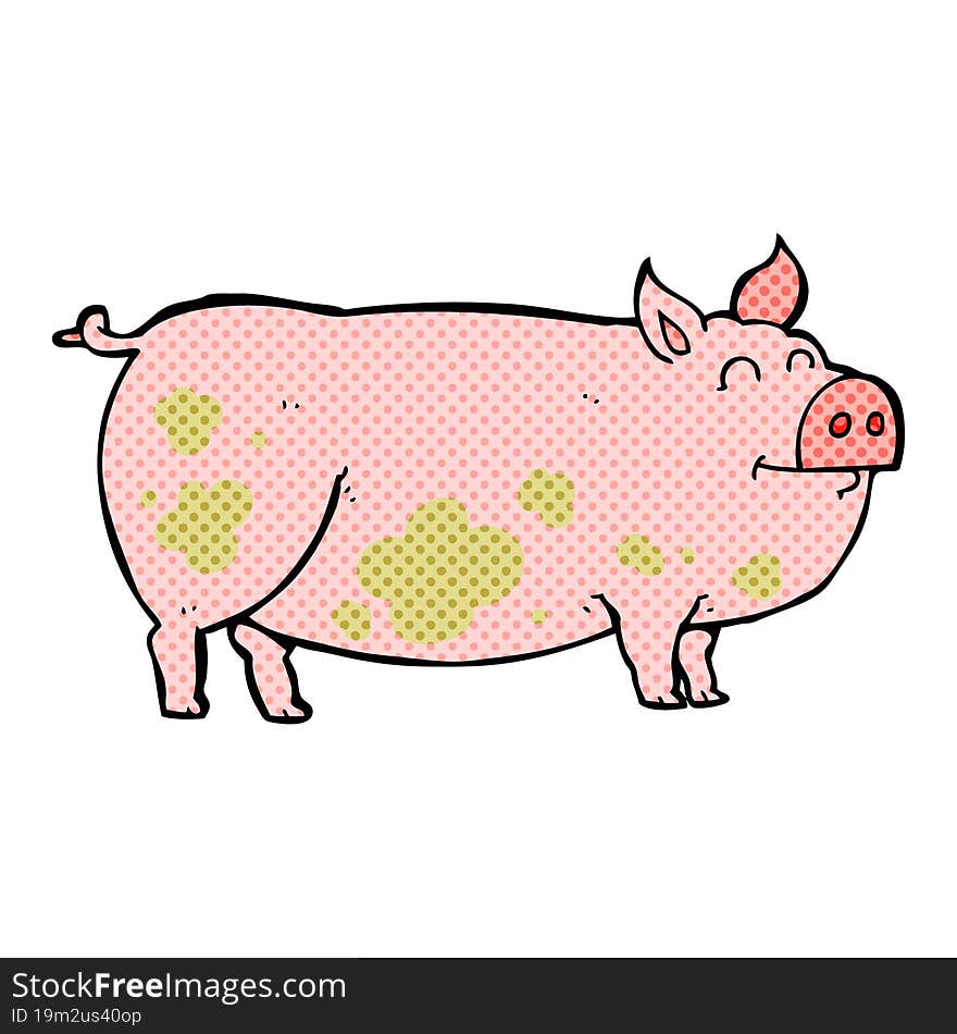 cartoon muddy pig