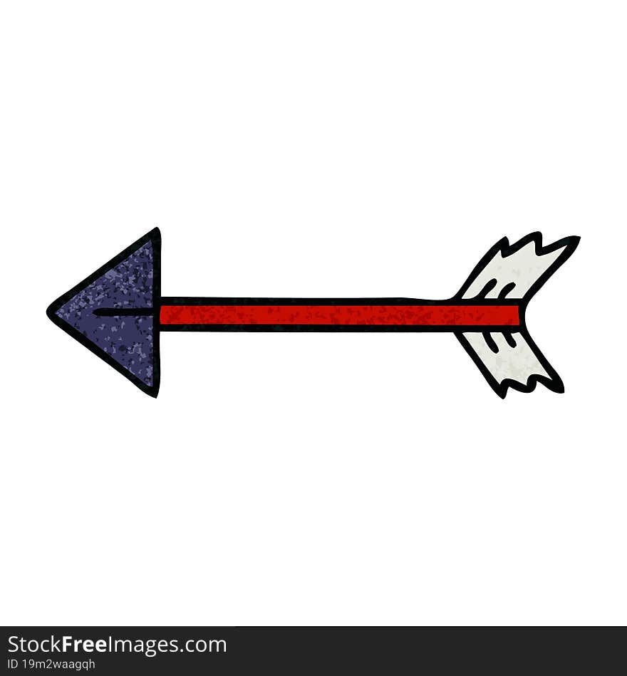 hand drawn quirky cartoon arrow. hand drawn quirky cartoon arrow