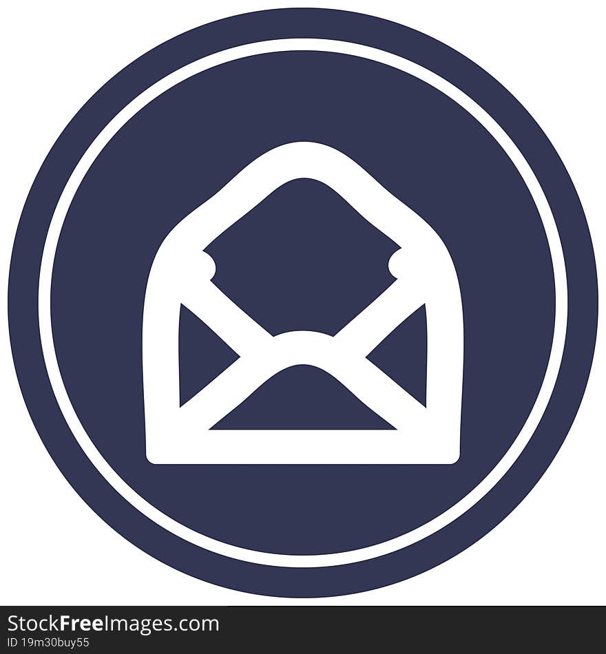 envelope letter circular icon