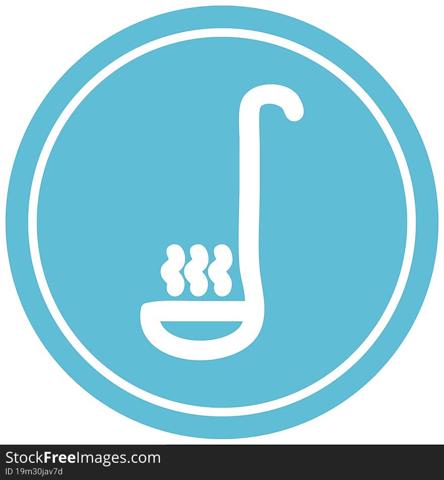 soup ladle circular icon