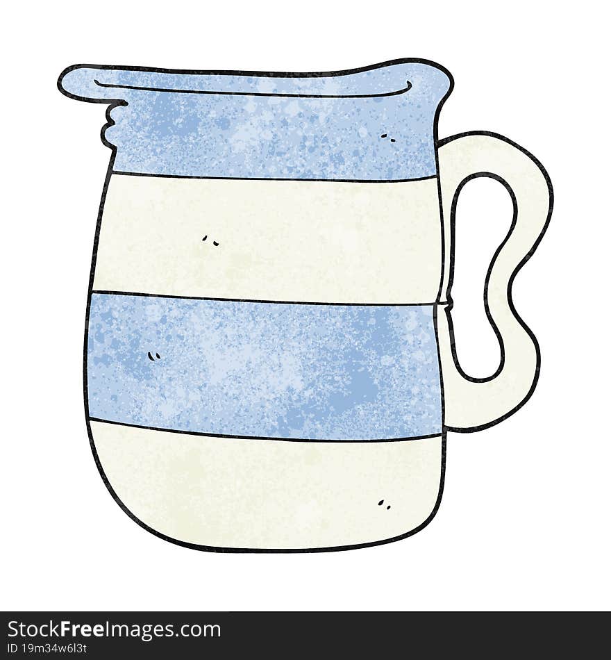 textured cartoon milk jug