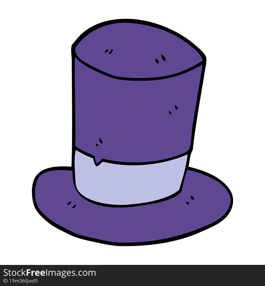 Cartoon Doodle Top Hat