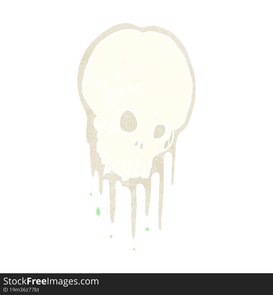 cartoon scary skull