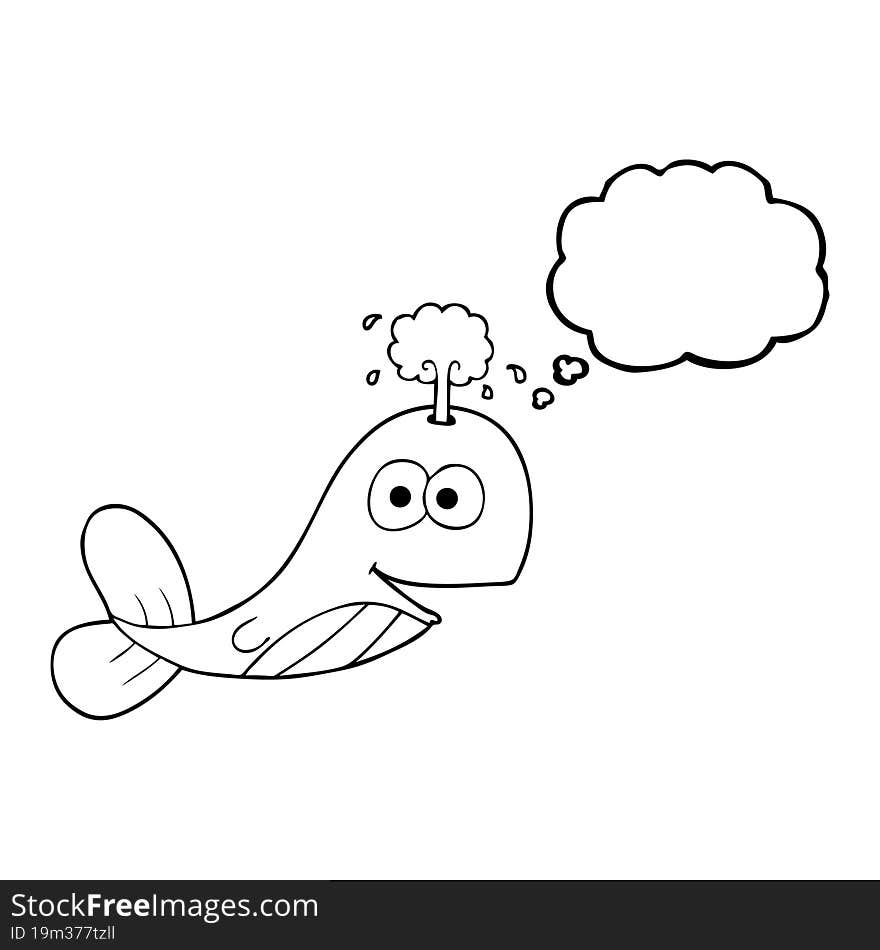 thought bubble cartoon whale