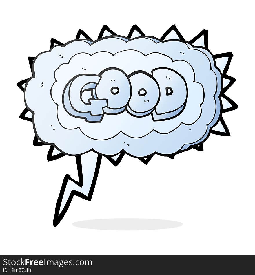 speech bubble cartoon Good symbol