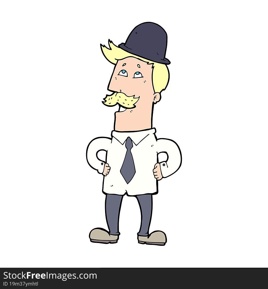 cartoon man with mustache