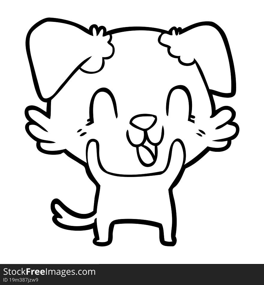 laughing cartoon dog. laughing cartoon dog