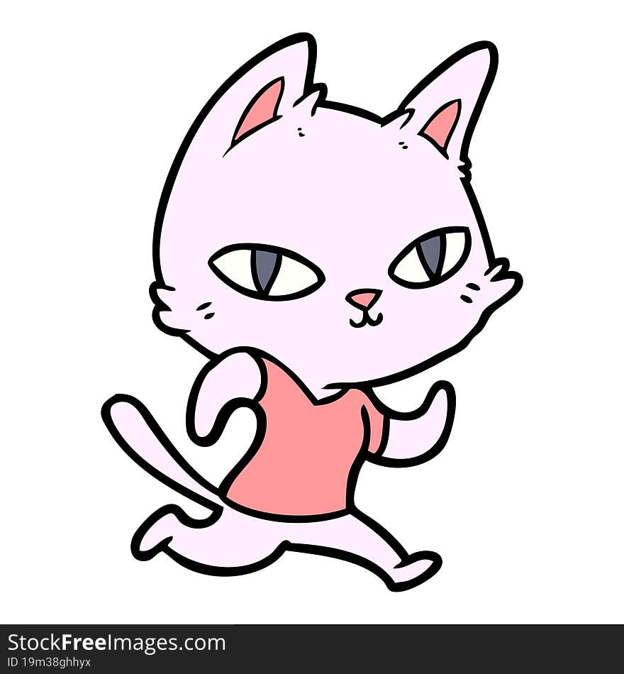 cartoon cat running. cartoon cat running