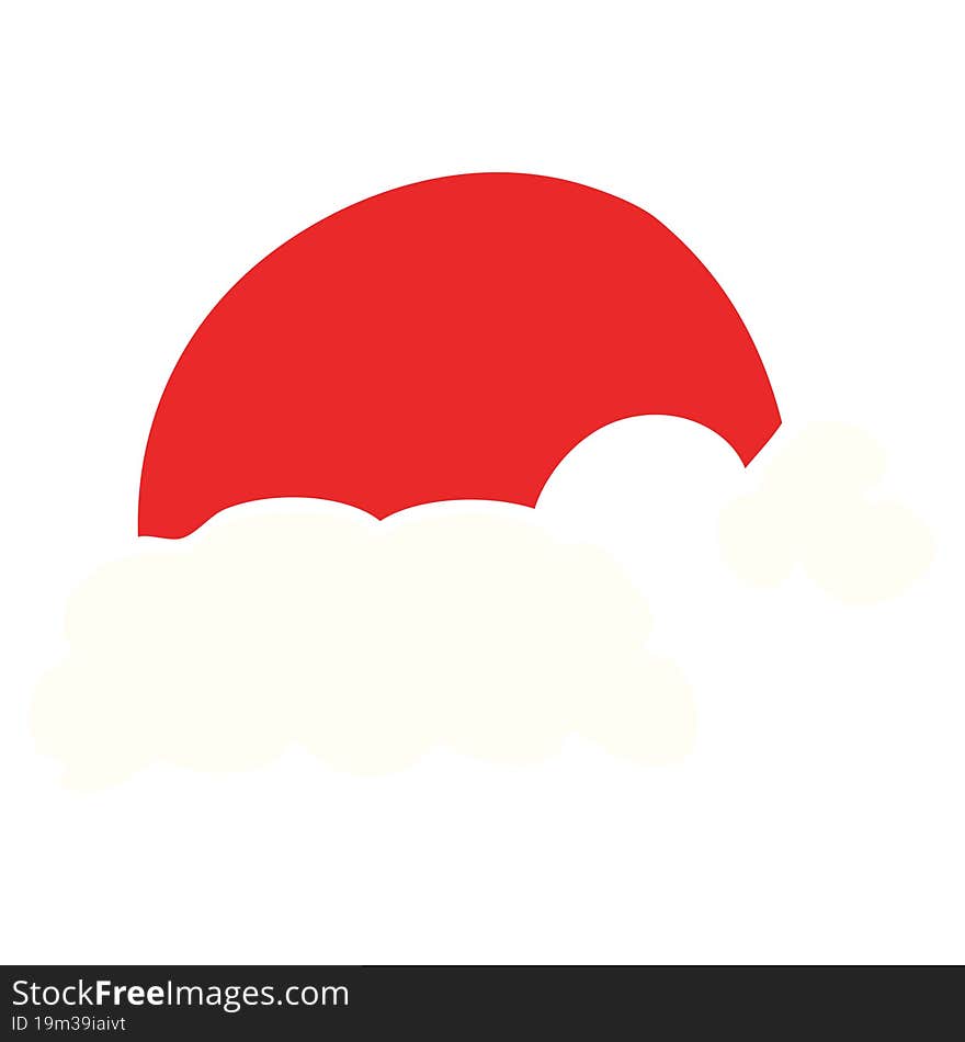 flat color style cartoon christmas hat