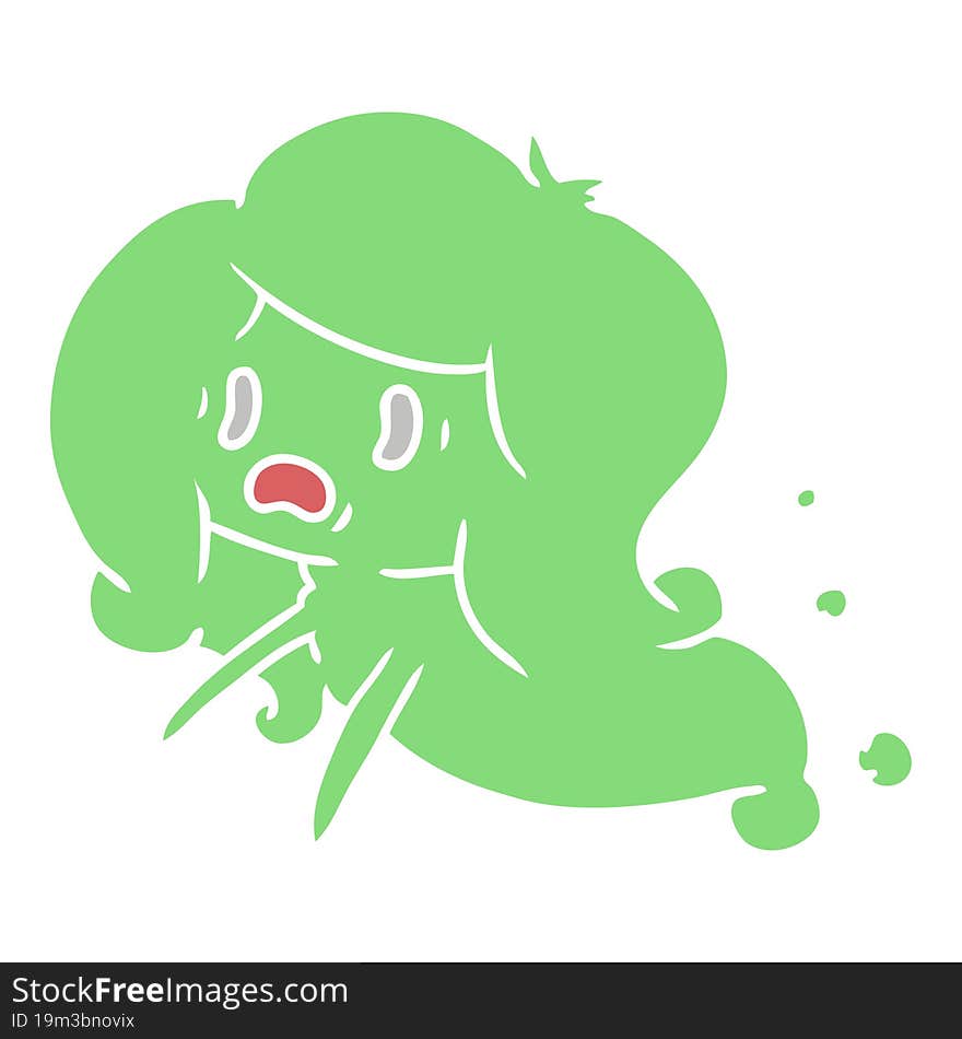 Cartoon Of Kawaii Scary Ghost