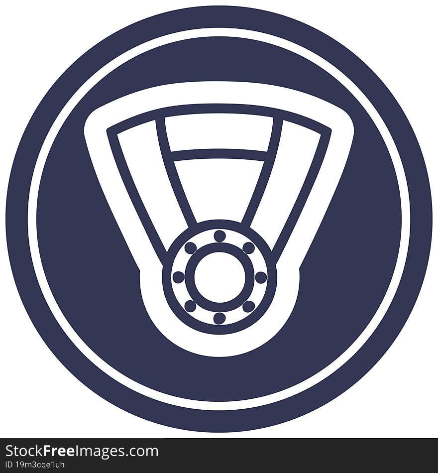 medal award circular icon symbol