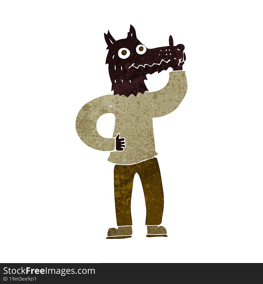 Cartoon Werewolf With Idea