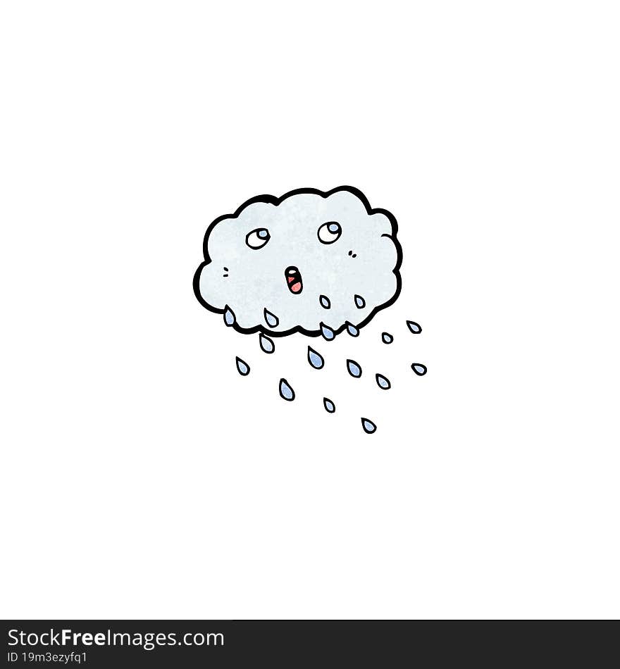 Cartoon Raining Cloud