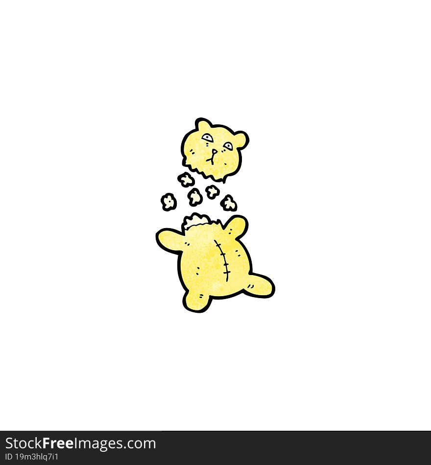 cartoon torn teddy bear