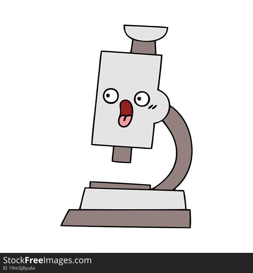 cute cartoon microscope