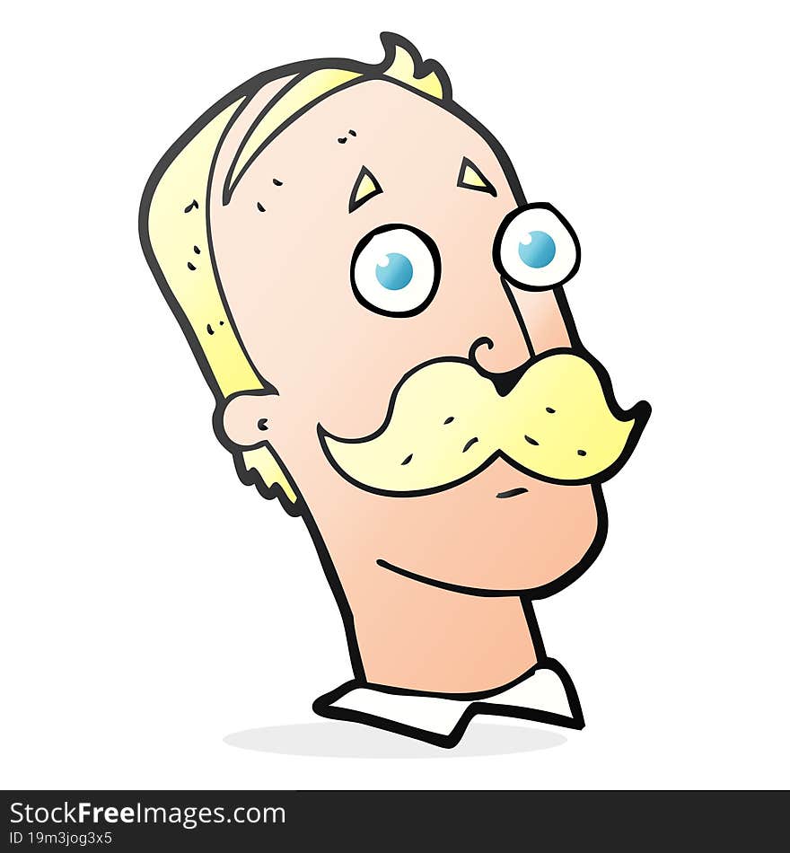 cartoon man with mustache