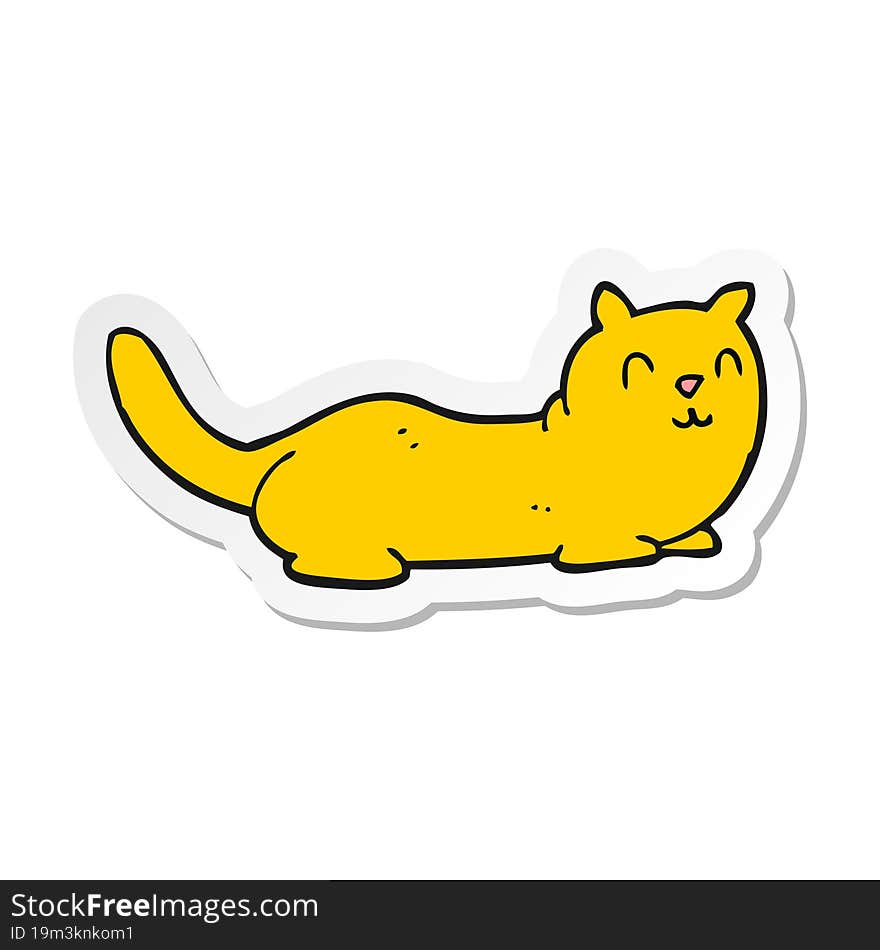 sticker of a cartoon cat