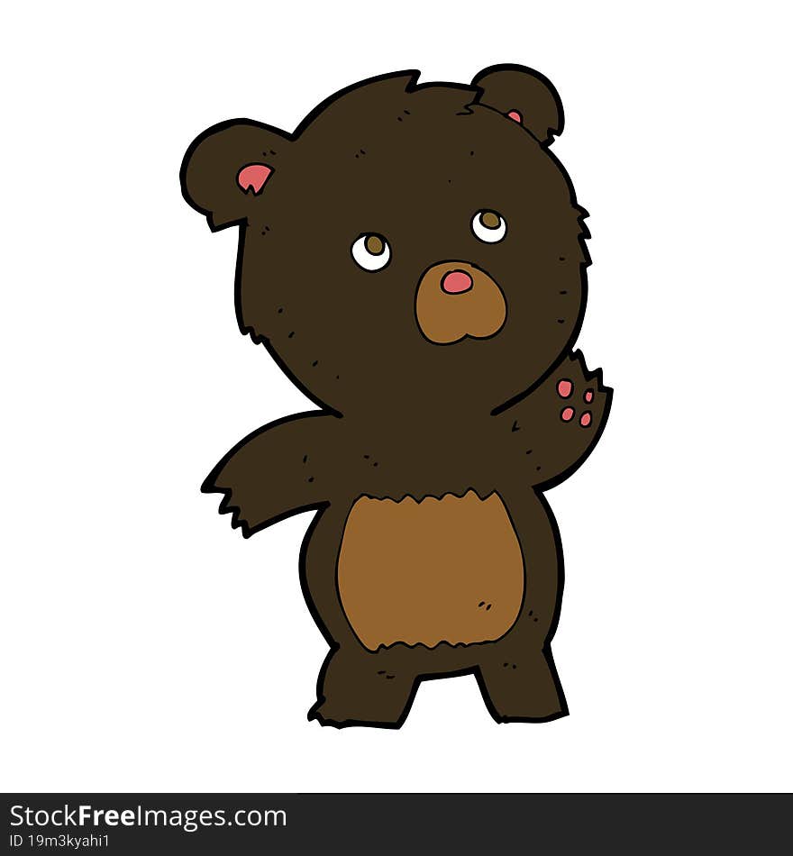 Cartoon Curious Black Bear