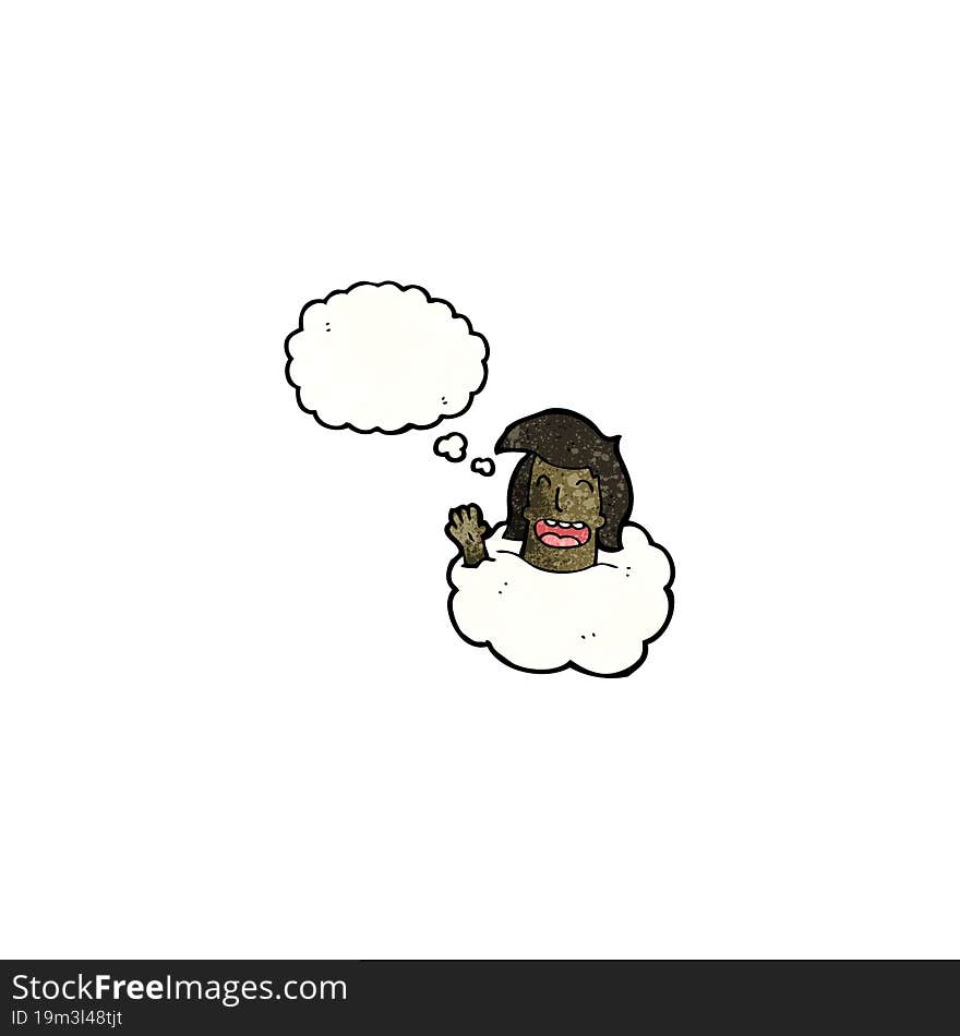 head in clouds cartoon