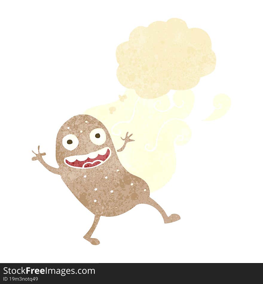 Cartoon Potato With Thought Bubble