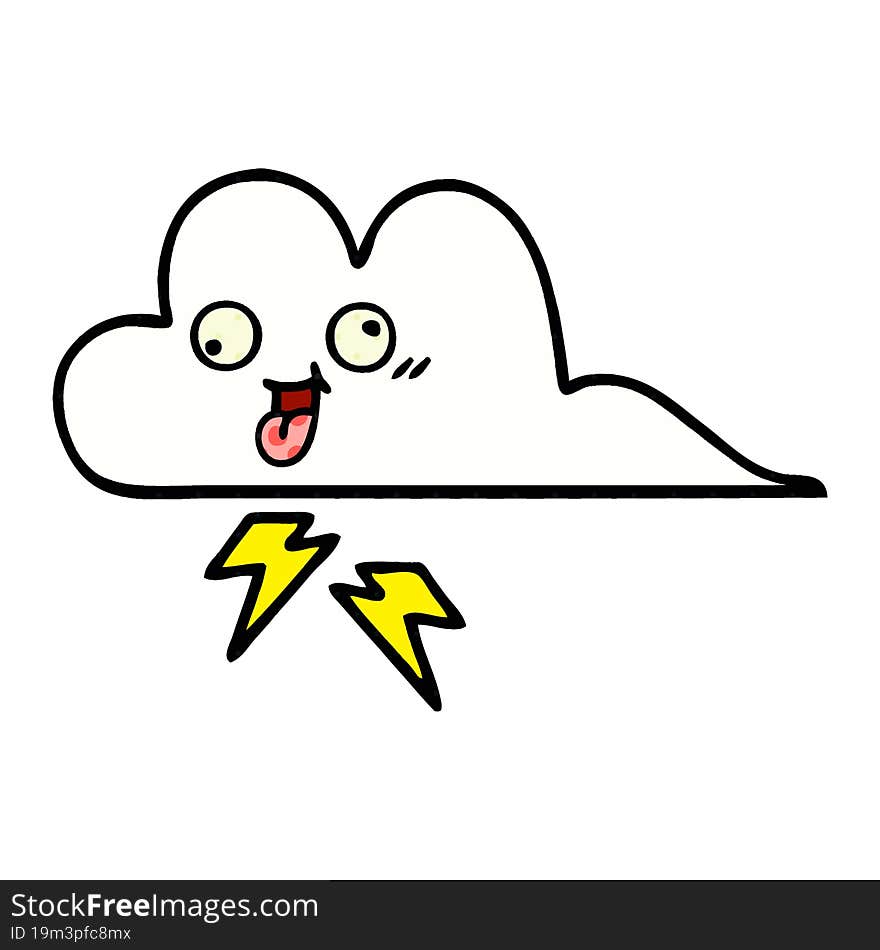 comic book style cartoon storm cloud