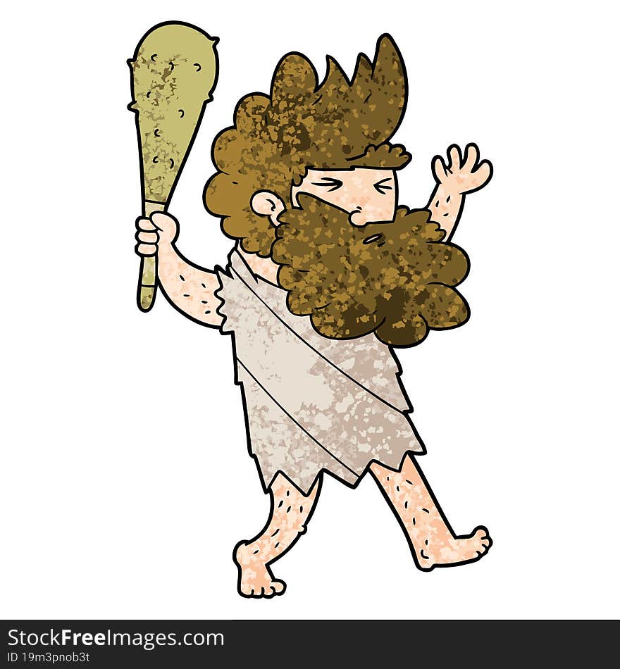 cartoon cave man. cartoon cave man