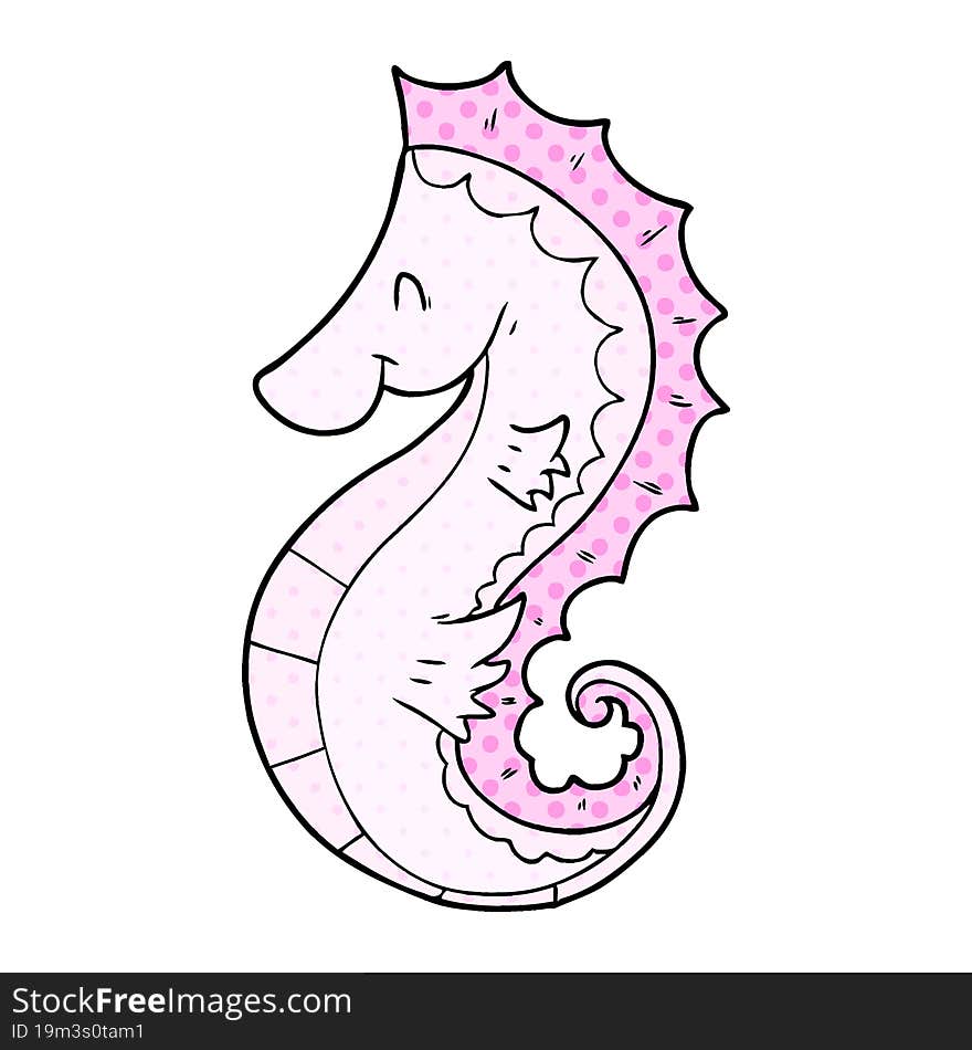 cartoon sea horse. cartoon sea horse