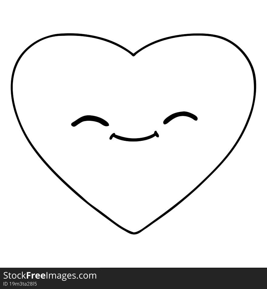 cartoon happy love heart. cartoon happy love heart