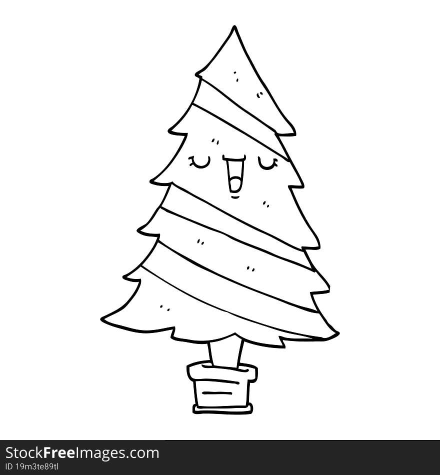 Cartoon Christmas Tree