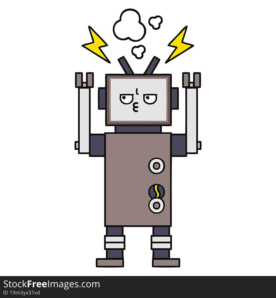 cute cartoon of a robot. cute cartoon of a robot