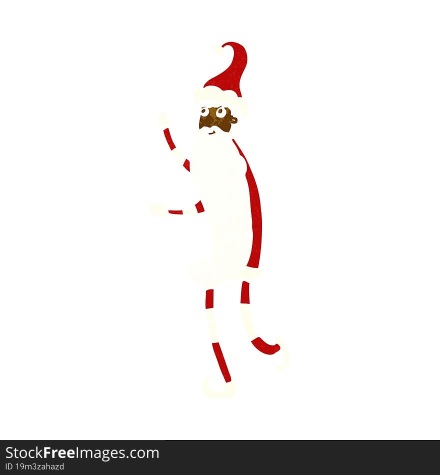 cartoon skinny santa