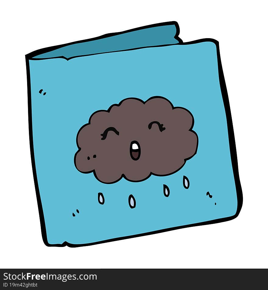 cartoon card with cloud pattern