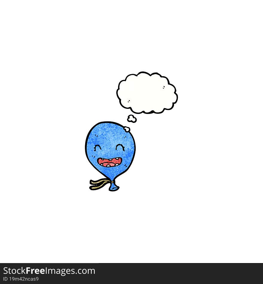 Cartoon Blue Balloon With Face