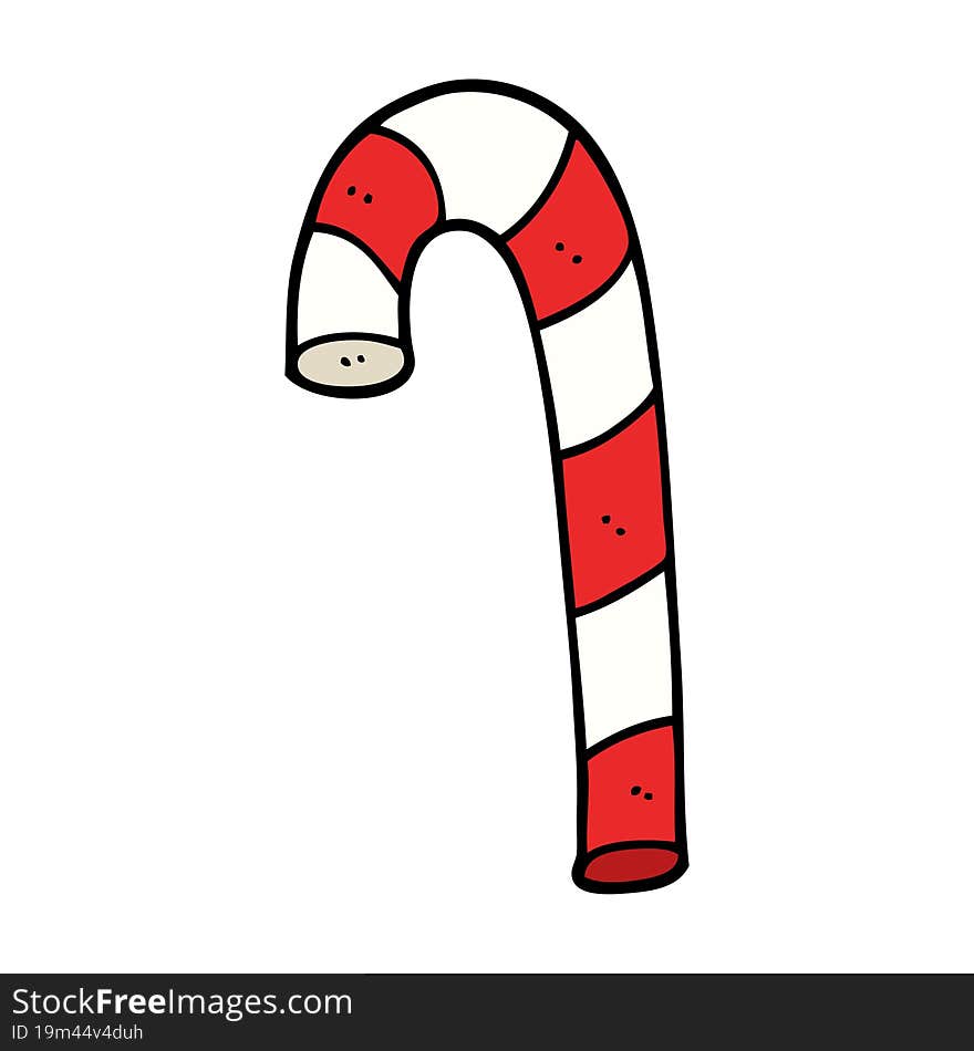 cartoon doodle xmas candy cane